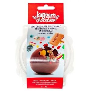 American Crafts Kaboom Chocolaka Mini Chocolate Pinata Mold-Ball 3 Pc. Reusable